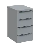 SIKC - 61 kontejner přístavný, 4-zásuvkový, deska 36 mm, centrální zámek, šedá